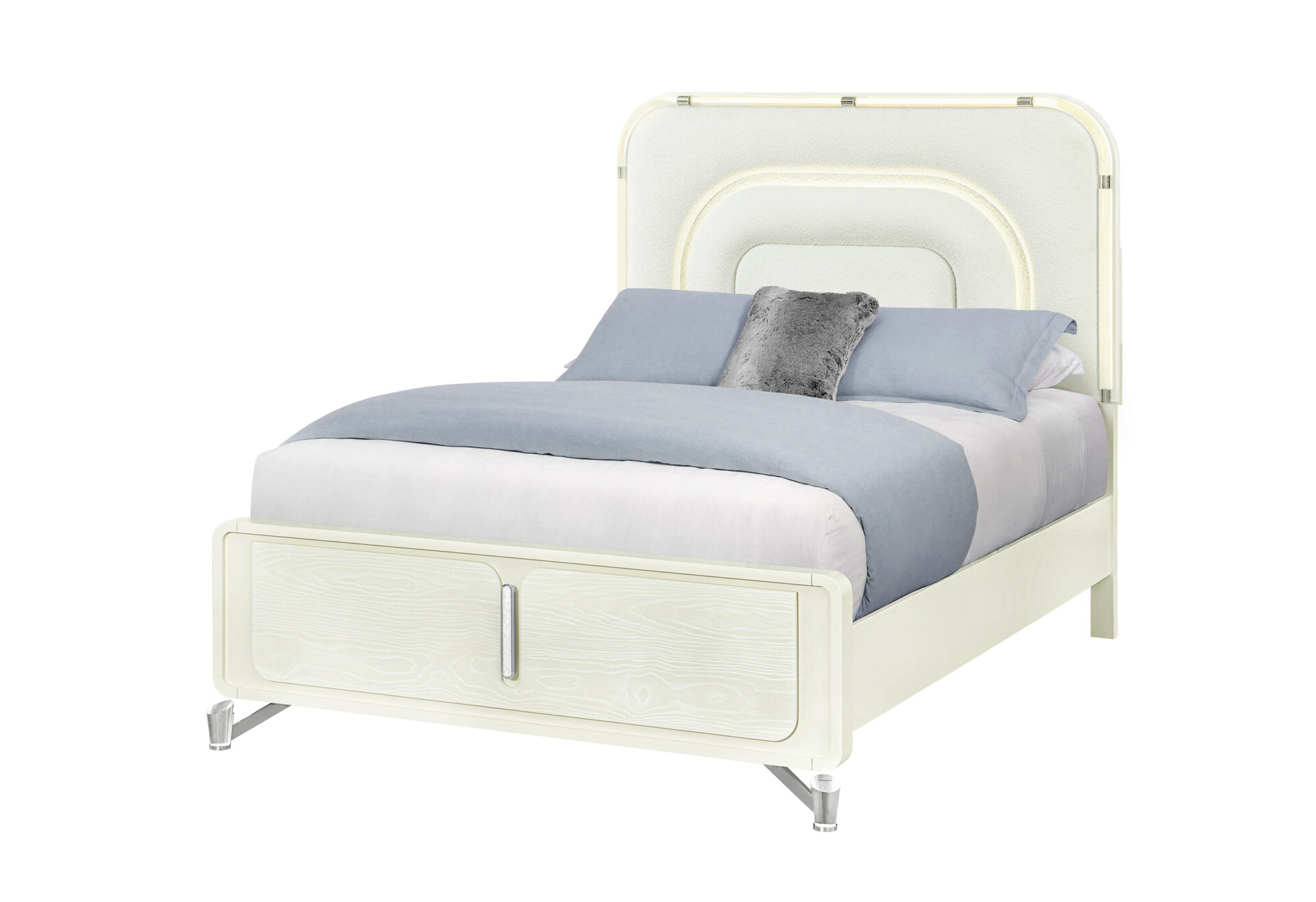 Lyra Bed with LED, Beige – view 6