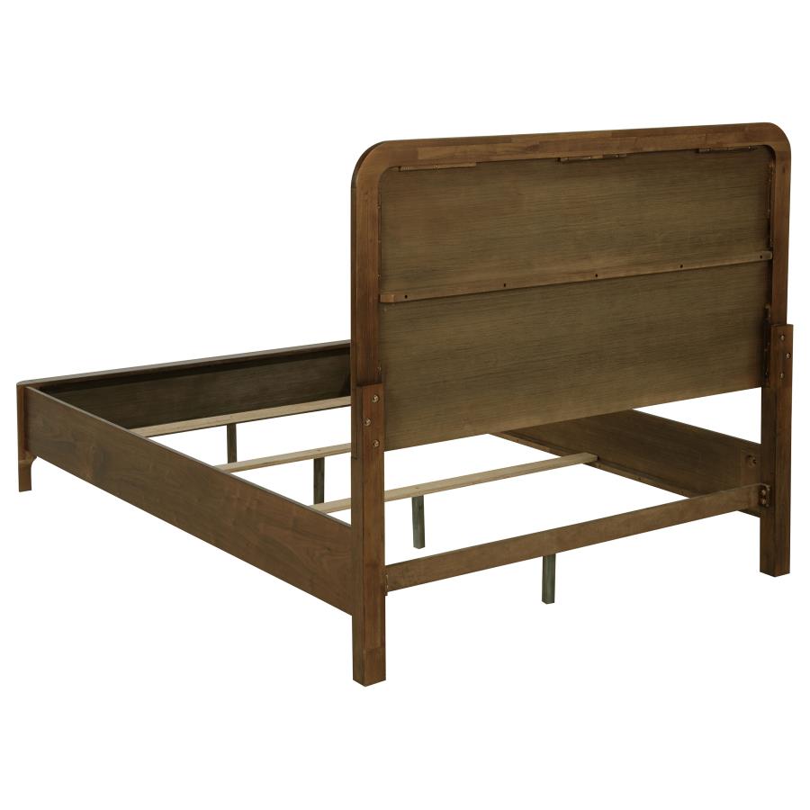 Maderia Upholstered Panel Bed, Walnut – view 5