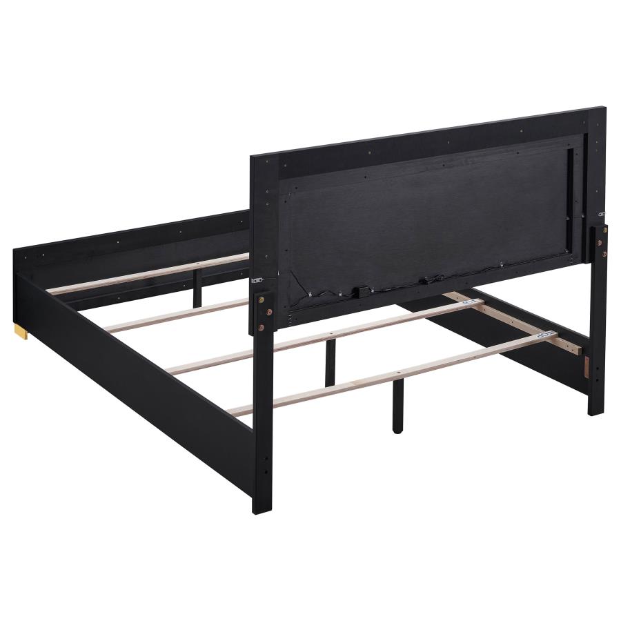 Marceline Panel Bed with LED, Black – view 5