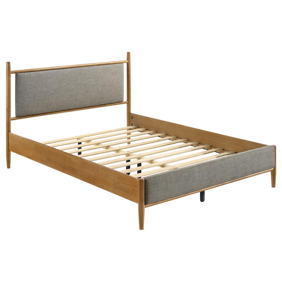Mason Platform Bed, Grey and Light Brown – view 2