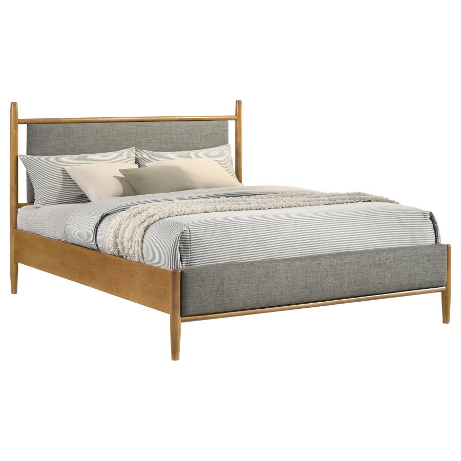 Mason Platform Bed, Grey and Light Brown – view 3