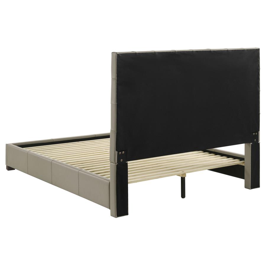 Medley Leather Platform Bed, Tan – view 5