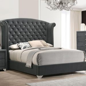 Melody Wingback Bed, Grey – view 1