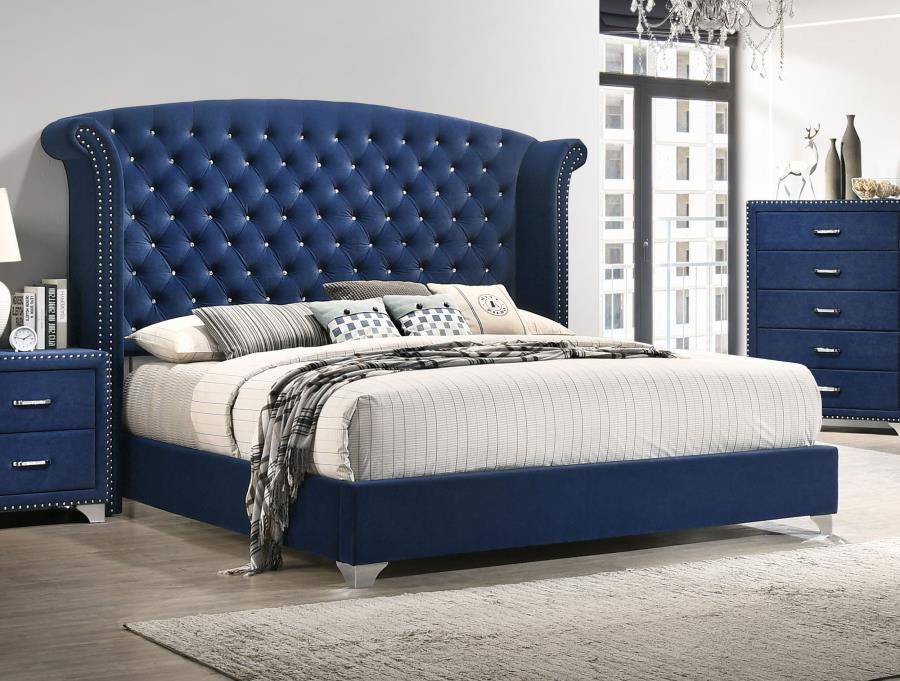 Melody Wingback Bed, Pacific Blue – view 1