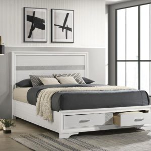 Miranda Storage Bed, White – view 1