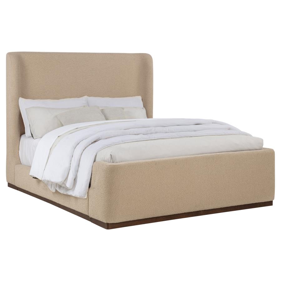 Nala Upholstered Platform Bed, Tan – view 3