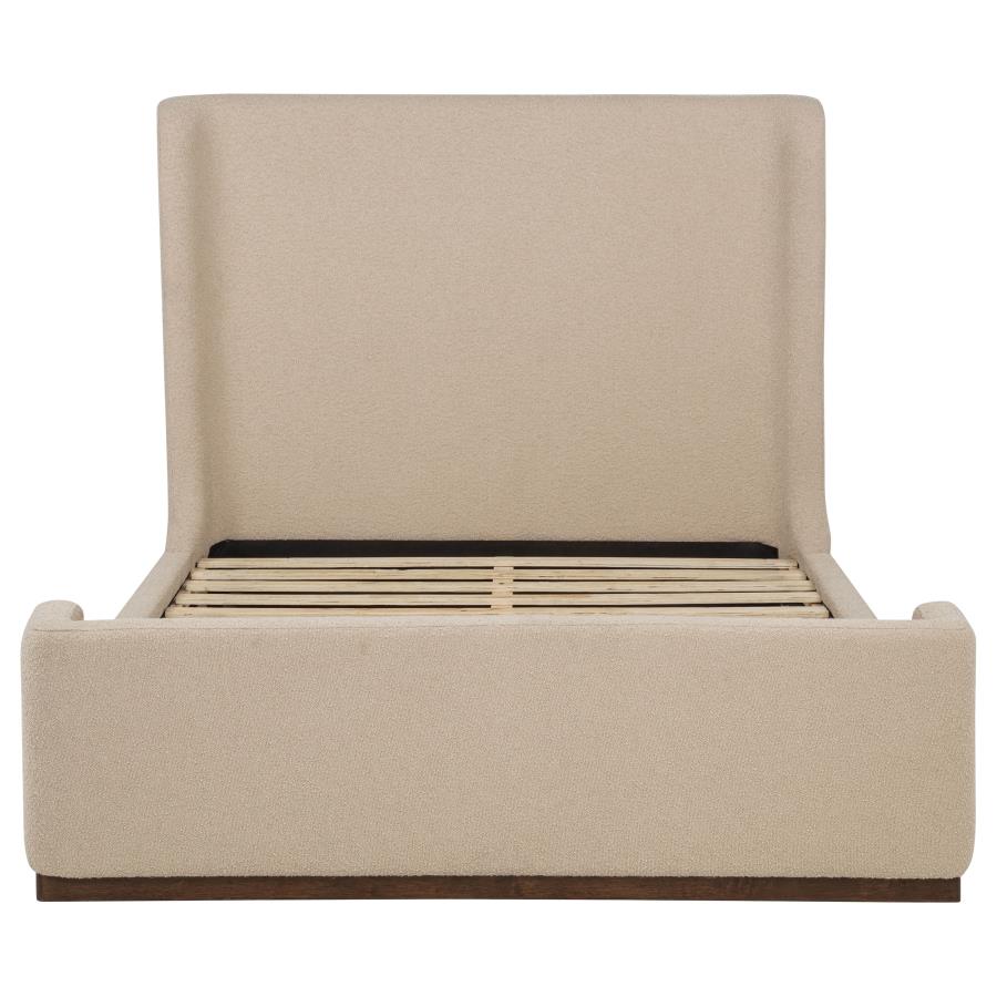 Nala Upholstered Platform Bed, Tan – view 4