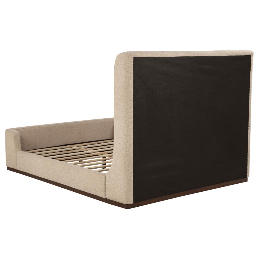 Nala Upholstered Platform Bed, Tan – view 5