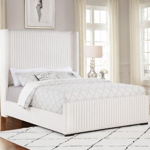 Natasha Wingback Bed, Cream – view 1