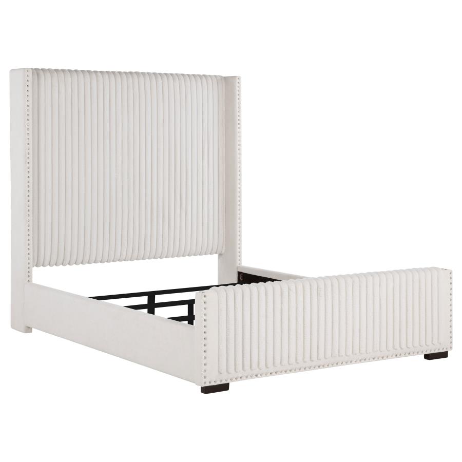 Natasha Wingback Bed, Cream – view 2