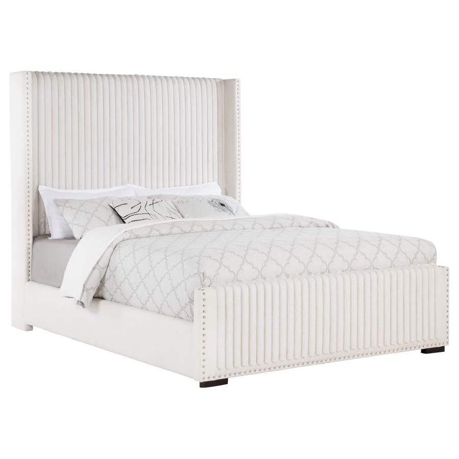 Natasha Wingback Bed, Cream – view 3