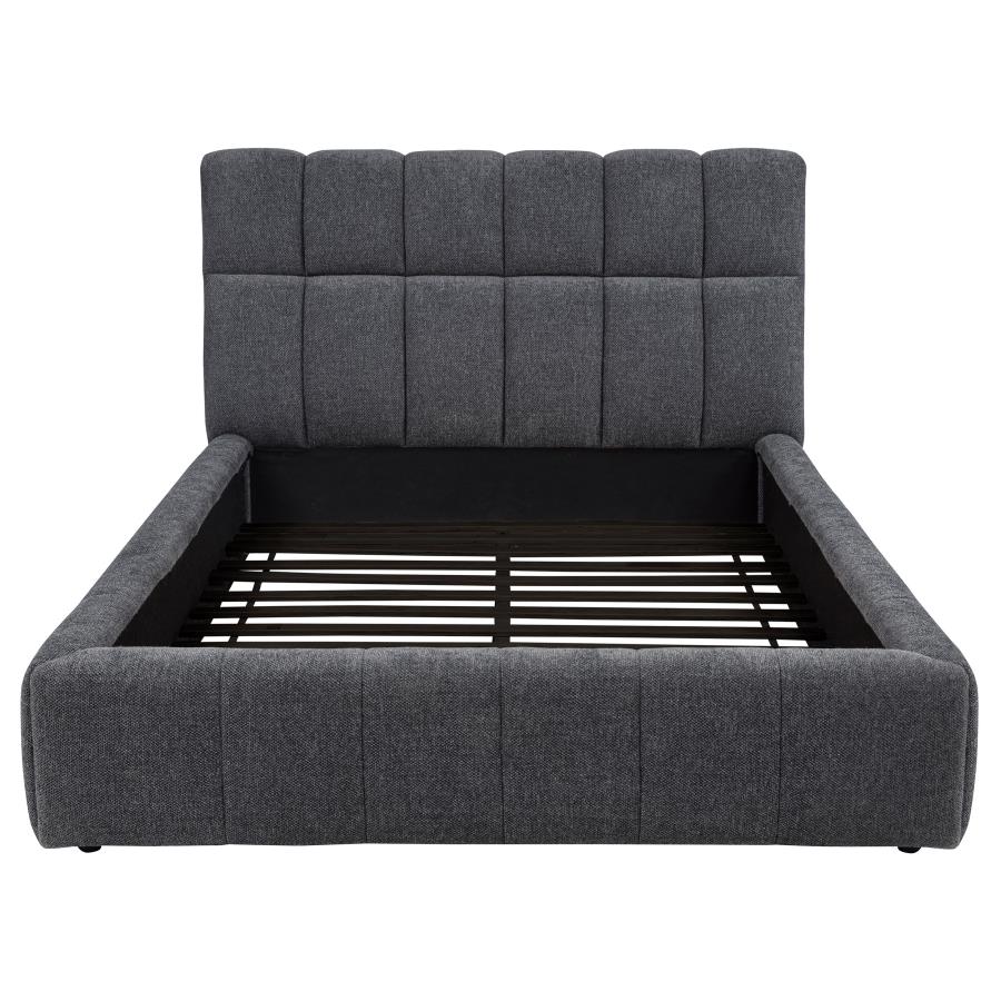 Nollet Upholstered Platform Bed, Grey – view 4