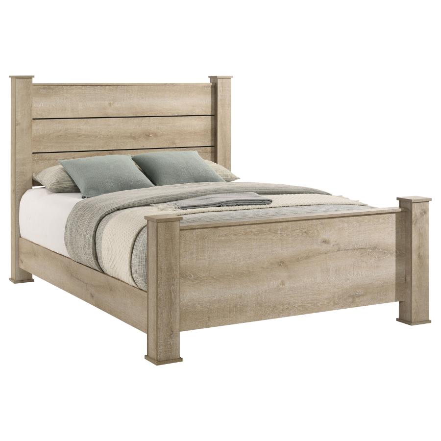Oakglen Panel Bed, Weathered Oak – view 3