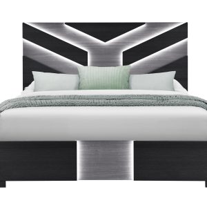 Optimus Bed with LED, Black/Grey – view 1