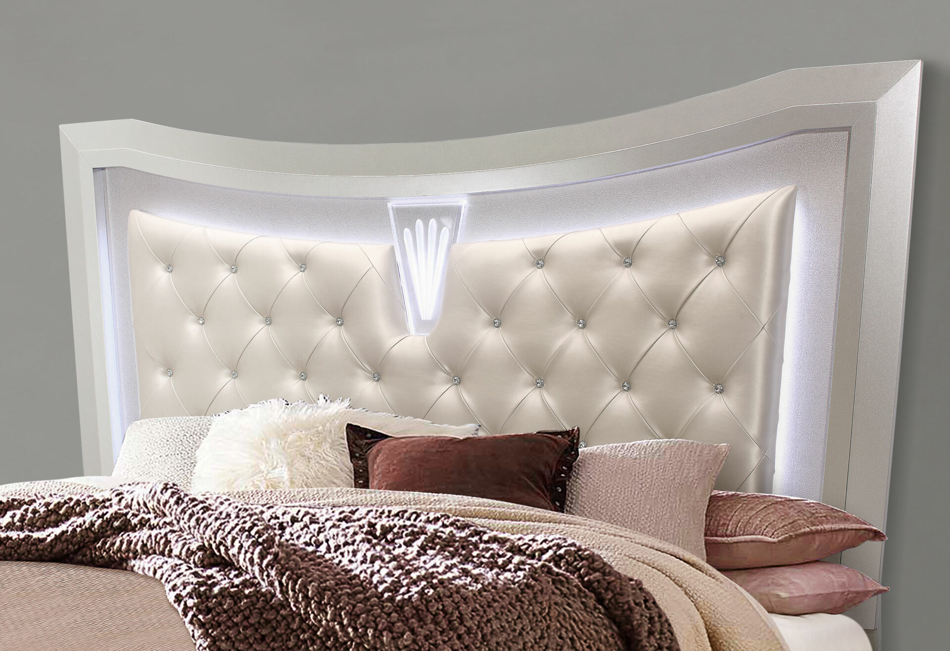 Paris Bed with LED, Champagne – view 3