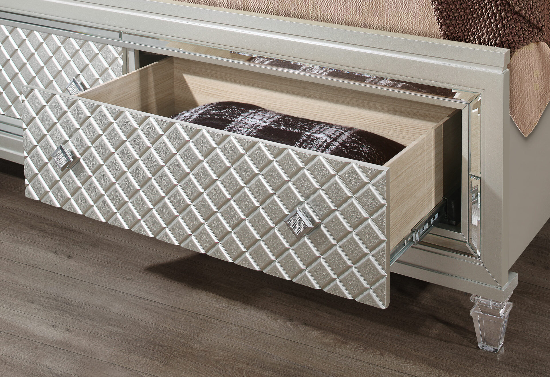 Paris Bed with LED, Champagne – view 4