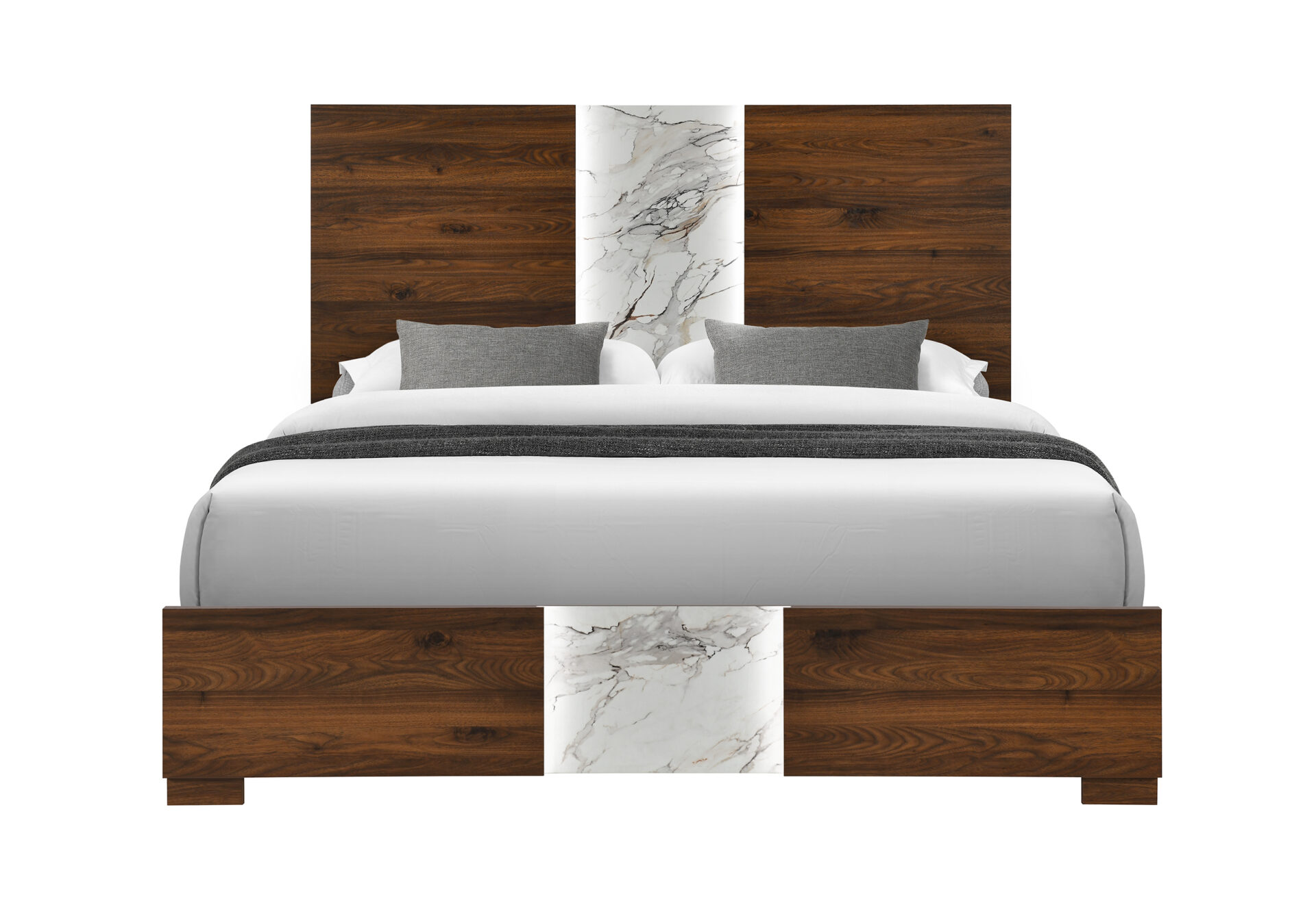 Phoebe Bed with LED, Brown – view 1