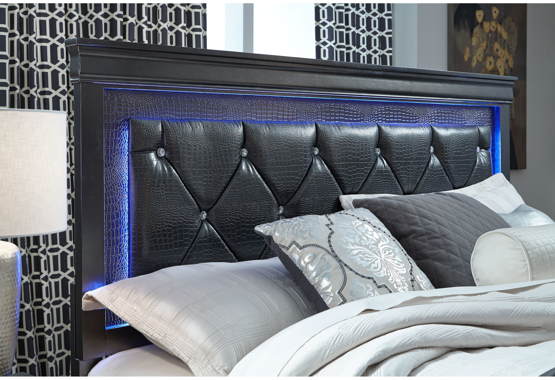 Pompei Bed with LED, Metallic Grey – view 3
