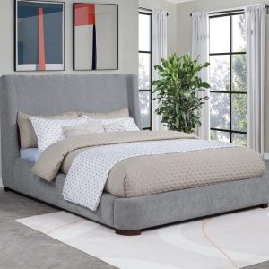 Rennes Wingback Platform Bed, Grey – view 1