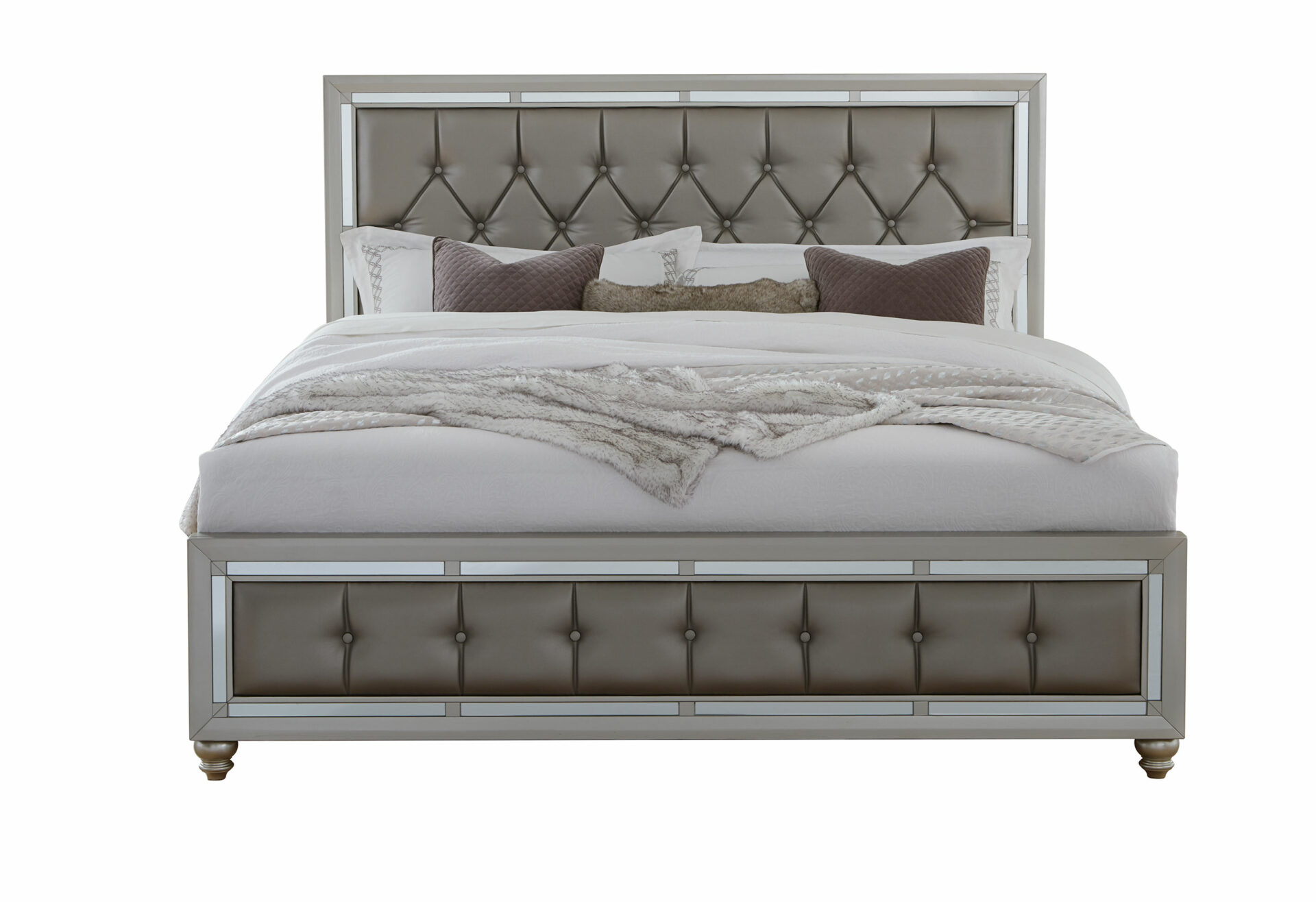 Riley Bed, Silver – view 1
