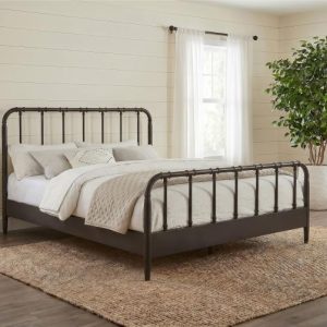 Rocco Pipe-Style Open Frame Bed, Dark Bronze – view 1