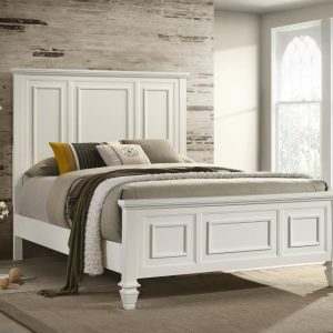Sandy Beach Panel Bed, Cream White – view 1
