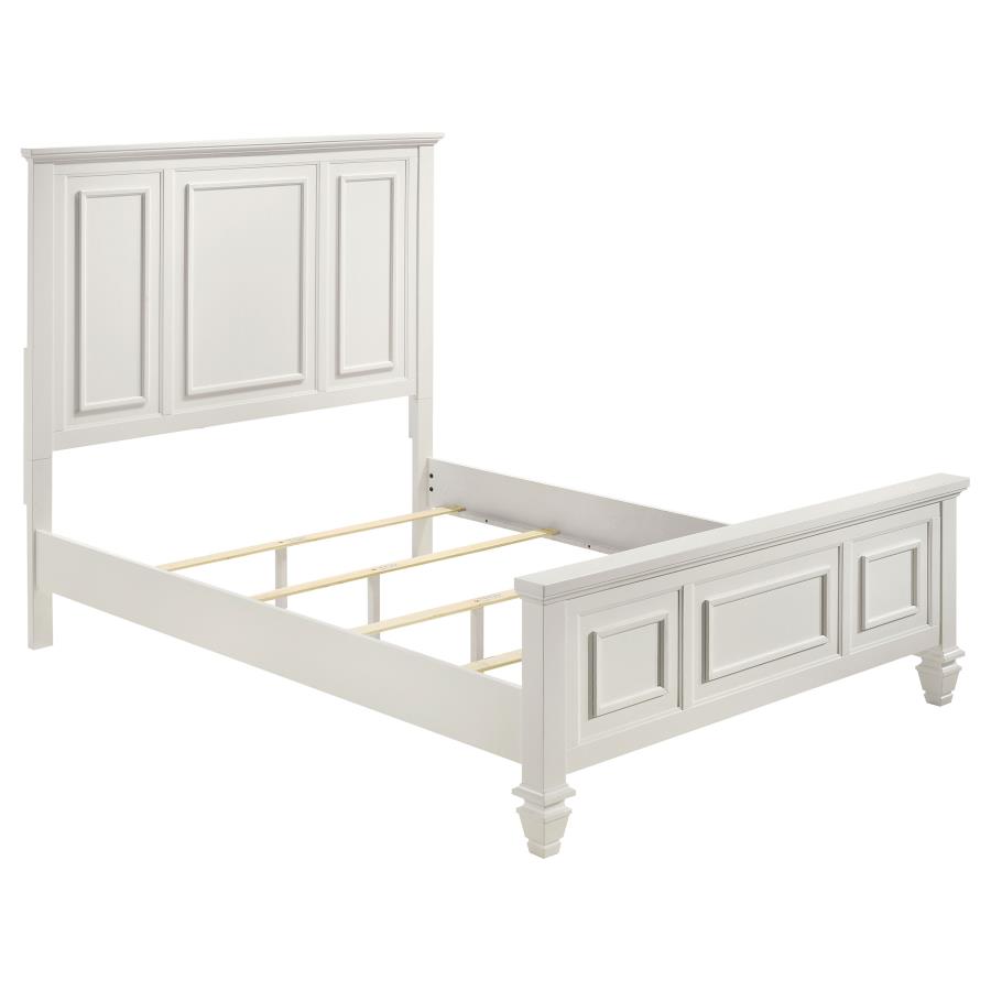 Sandy Beach Panel Bed, Cream White – view 2