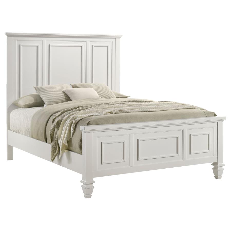 Sandy Beach Panel Bed, Cream White – view 3