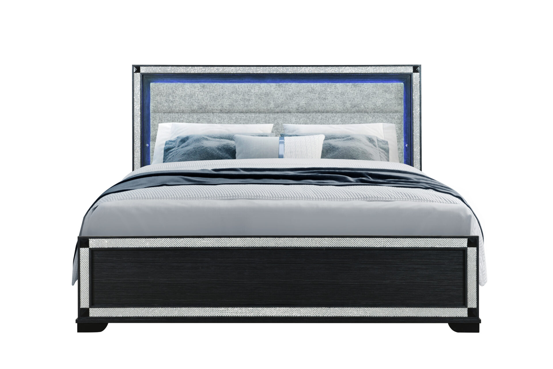 Soleil Bed with LED, Charcoal – view 1