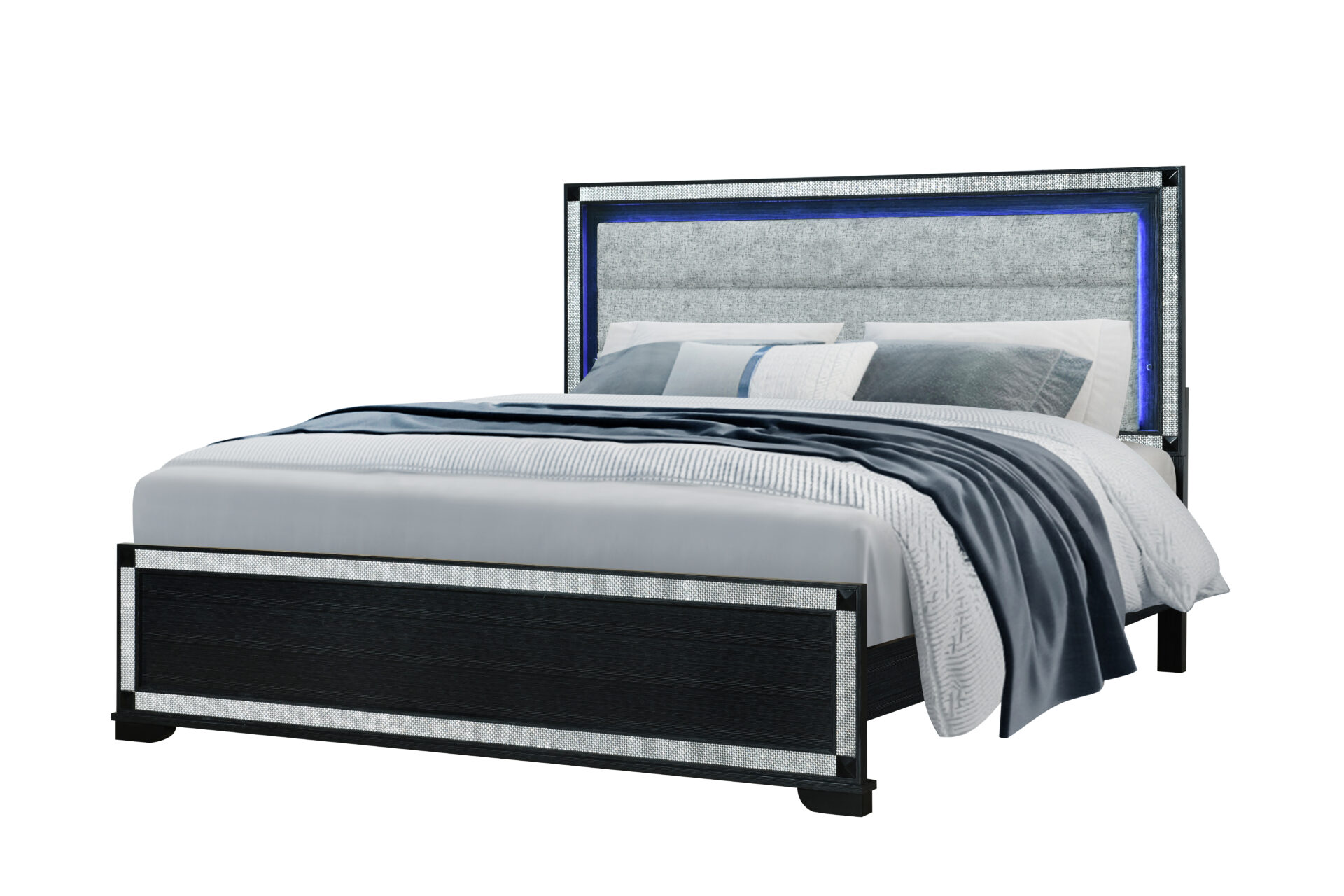 Soleil Bed with LED, Charcoal – view 2