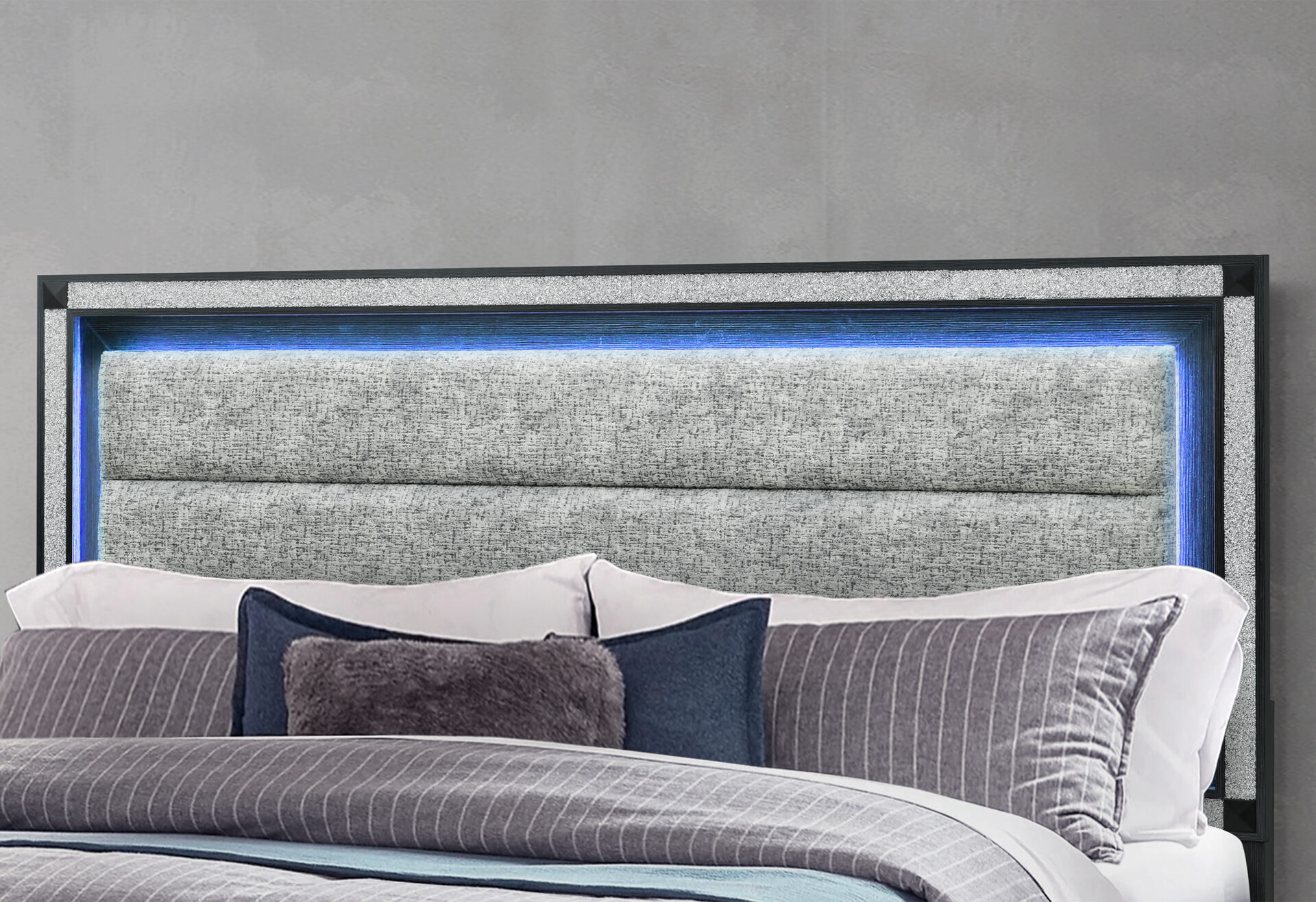 Soleil Bed with LED, Charcoal – view 3