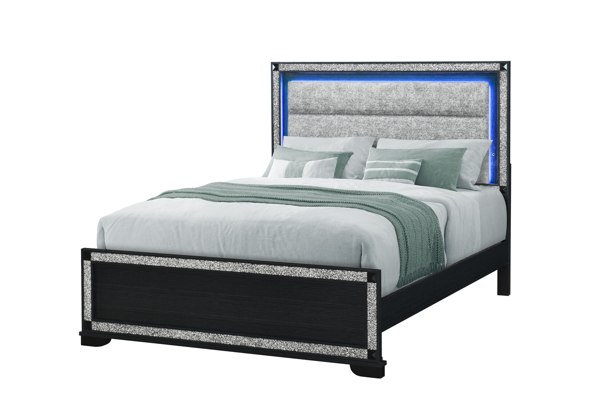 Soleil Bed with LED, Charcoal – view 5