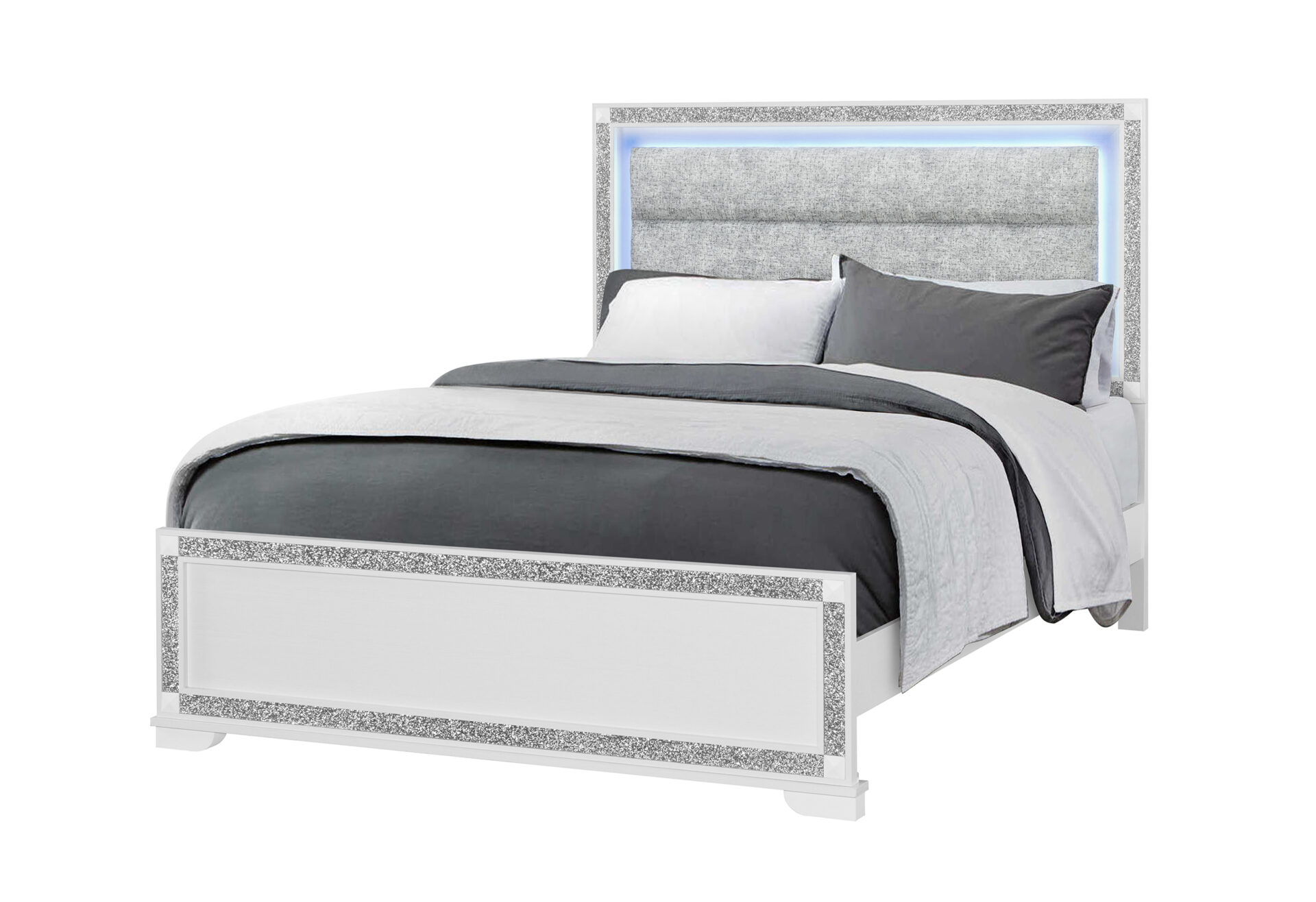 Soleil Bed with LED, White – view 5