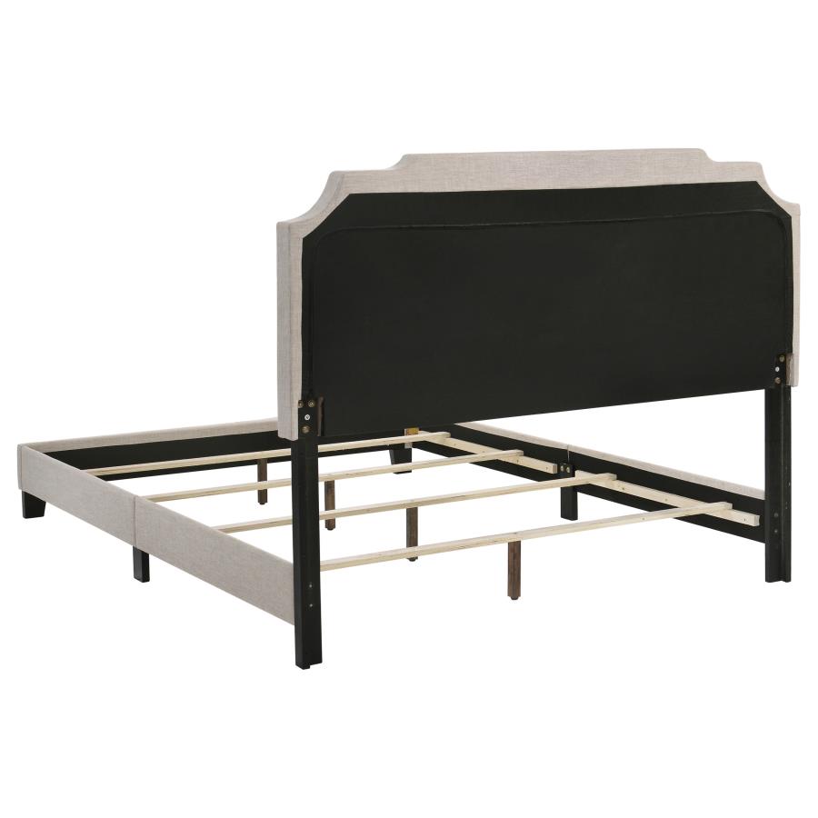 Tamarac Upholstered Panel Bed, Beige – view 4