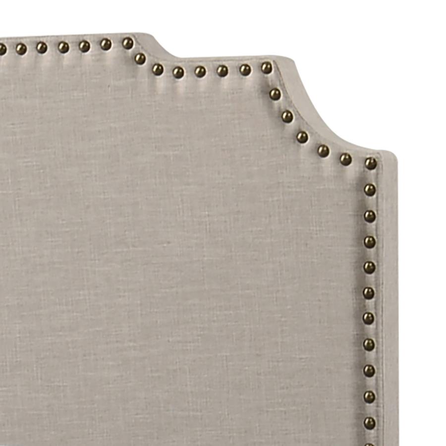 Tamarac Upholstered Panel Bed, Beige – view 5
