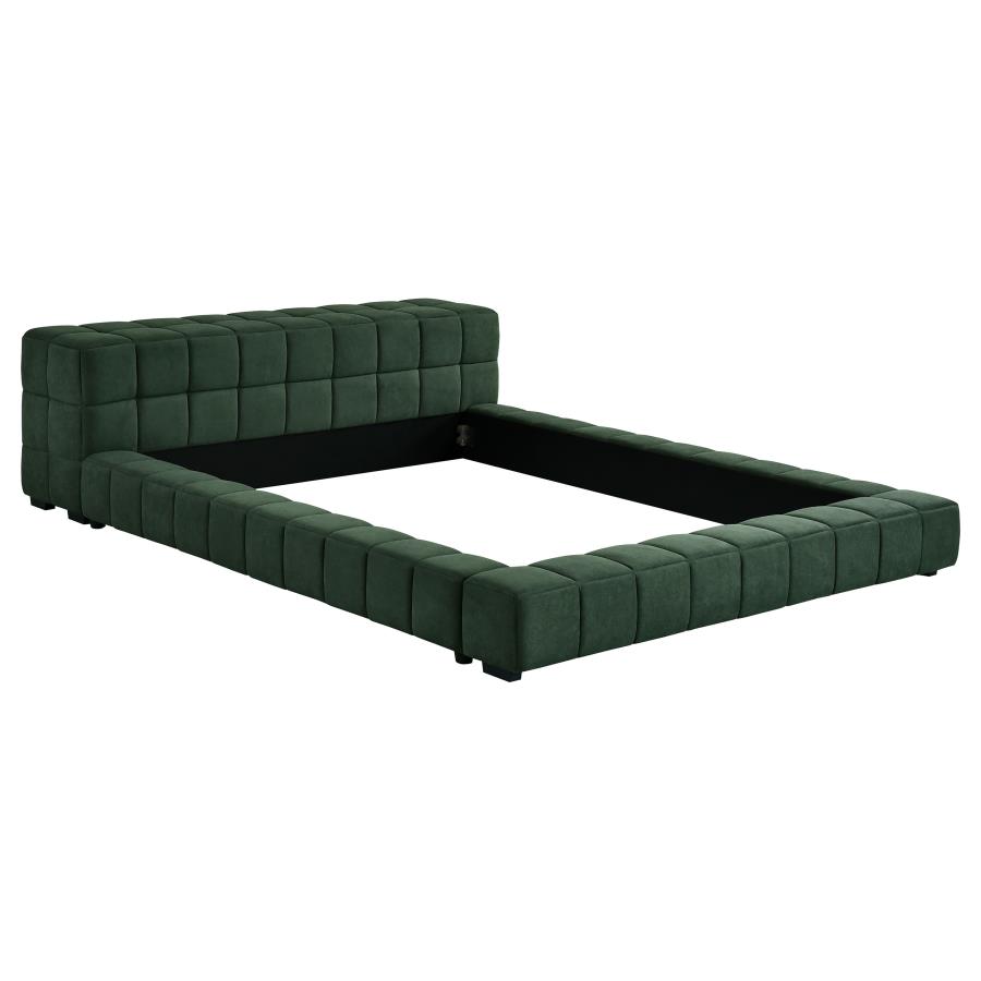Trinity Upholstered Floor Bed, Green – view 2