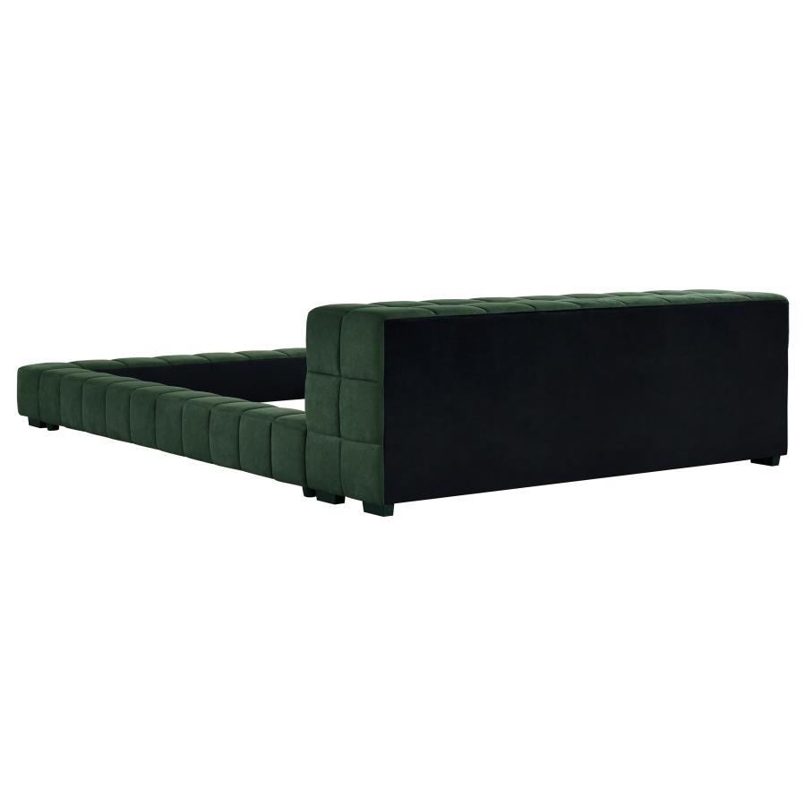 Trinity Upholstered Floor Bed, Green – view 4