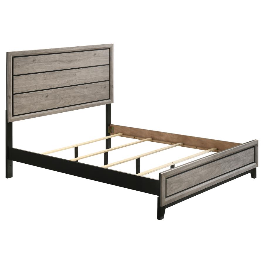 Valen Panel Bed, Light Taupe – view 2