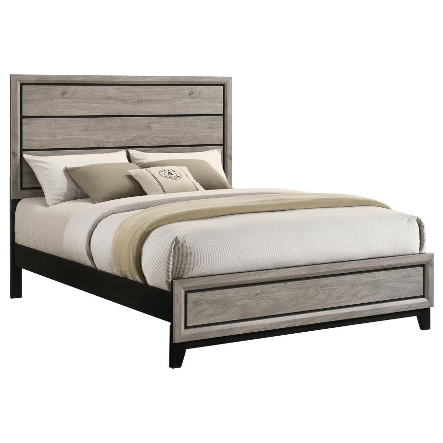 Valen Panel Bed, Light Taupe – view 3
