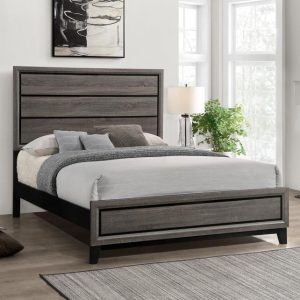 Watson Panel Bed, Grey Oak – view 1