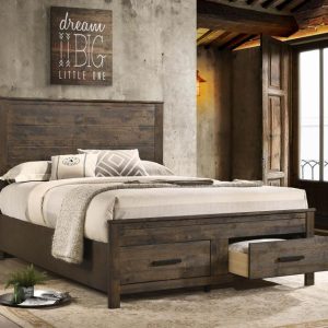 Woodmont Storage Bed, Rustic Golden Brown – view 1