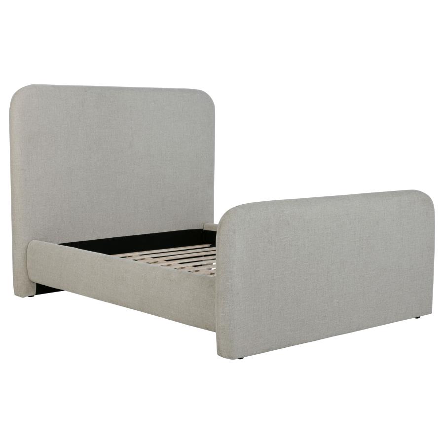 Wren Upholstered Platform Bed, Grey – view 2
