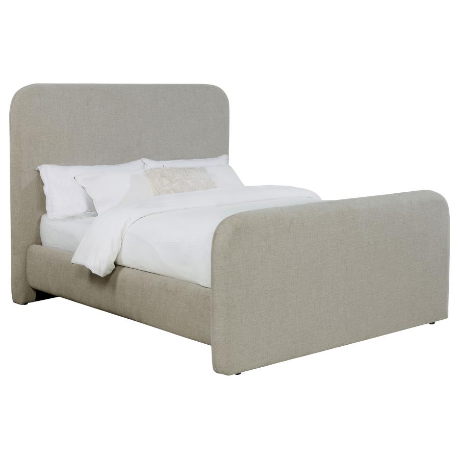 Wren Upholstered Platform Bed, Grey – view 3