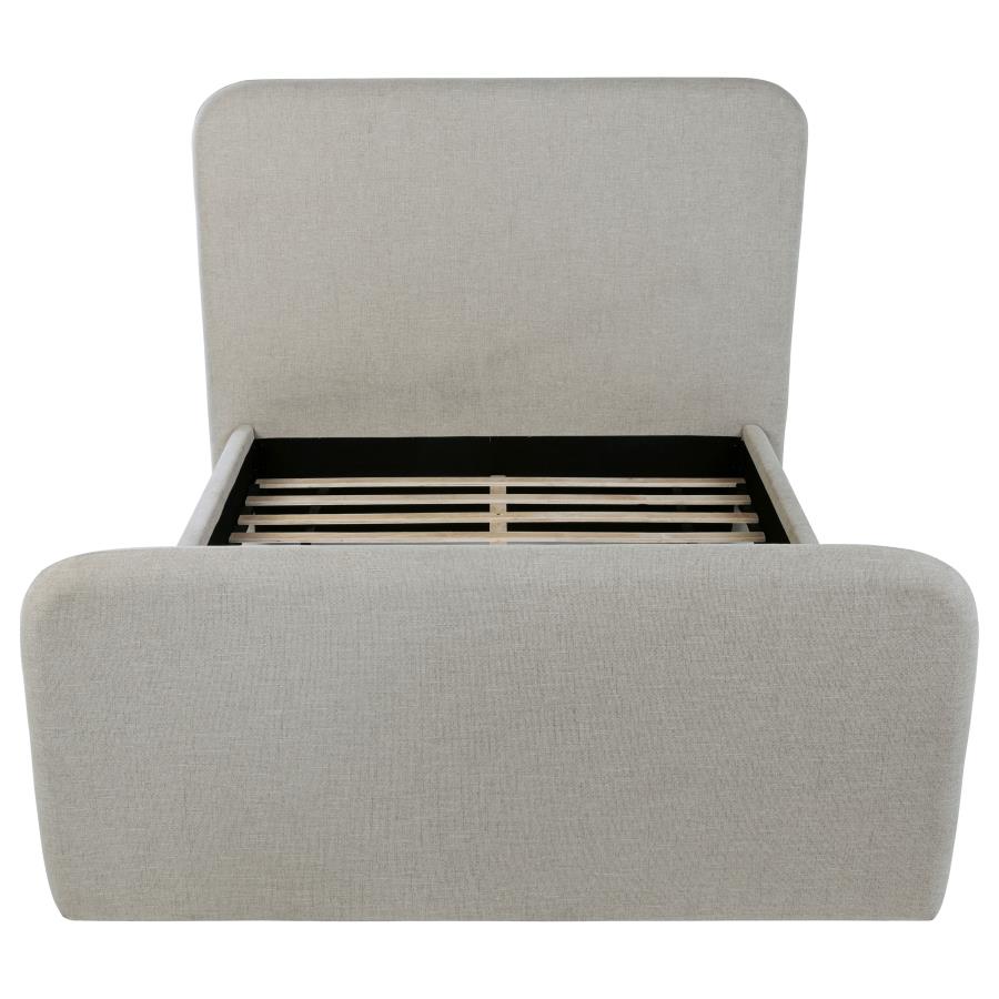 Wren Upholstered Platform Bed, Grey – view 4