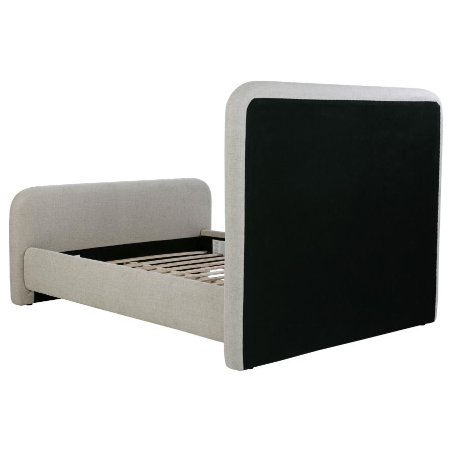 Wren Upholstered Platform Bed, Grey – view 5