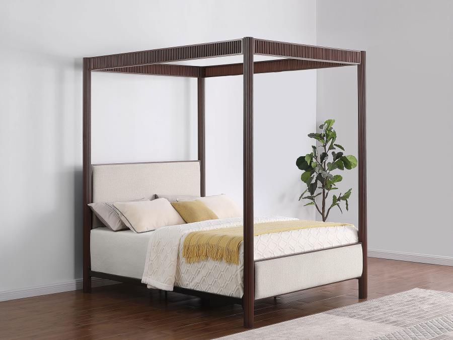 Zimmerlee Metal Canopy Bed, Rust Brown – view 1