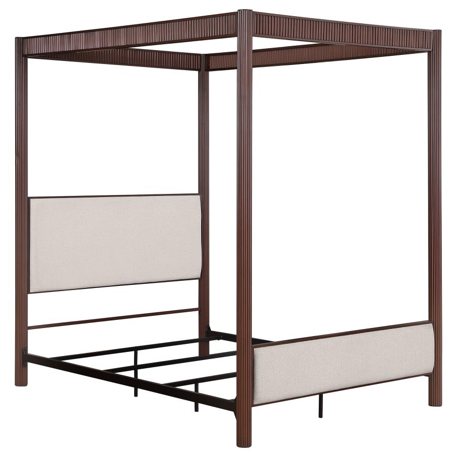 Zimmerlee Metal Canopy Bed, Rust Brown – view 2