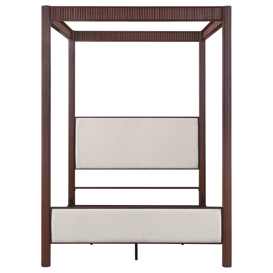 Zimmerlee Metal Canopy Bed, Rust Brown – view 3