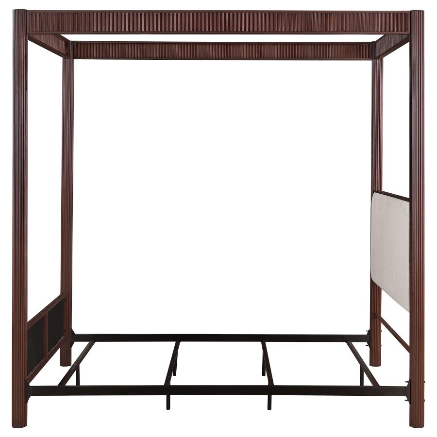 Zimmerlee Metal Canopy Bed, Rust Brown – view 5
